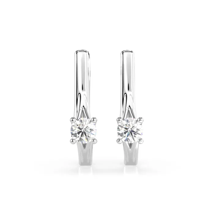 Solitaire Earrings with English Lock 102-10014(3.0)