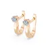 Solitaire Earrings with English Lock 102-10040(4.0)