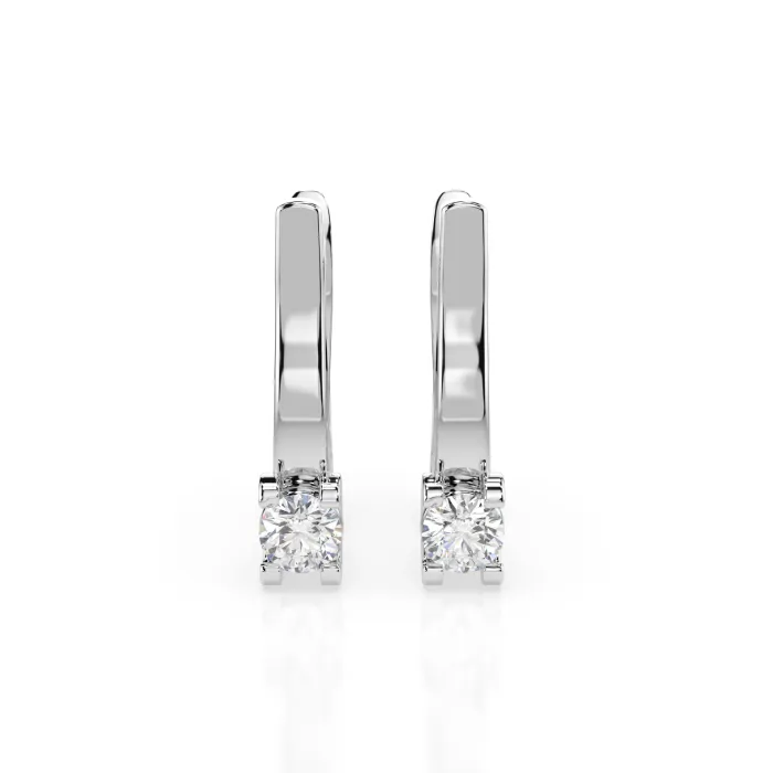 Solitaire Earrings with English Lock 102-10022(3.0)