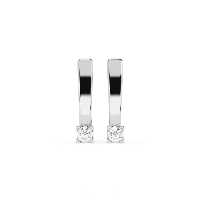 Solitaire Earrings with English Lock 102-10036(2.7)