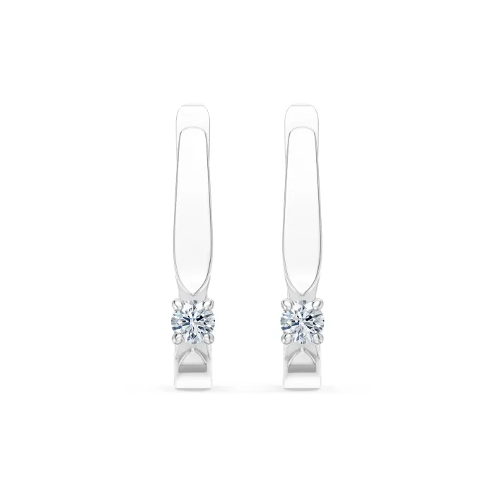 Solitaire Earrings with English Lock 102-10046(2.7)