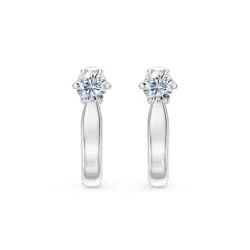Solitaire Earrings with English Lock 102-10040(4.0)