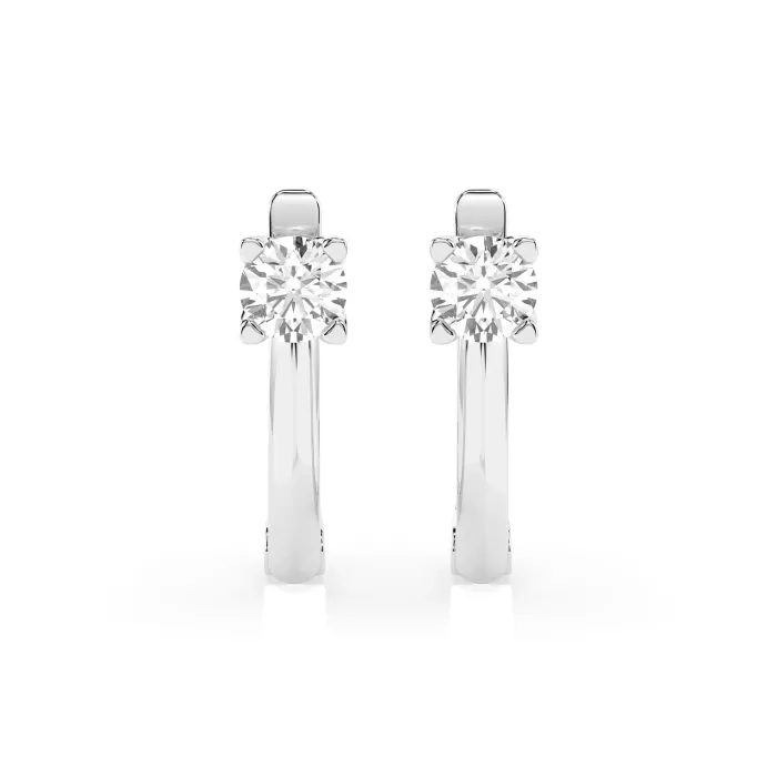 Solitaire Earrings with English Lock 102-10089(4.2)